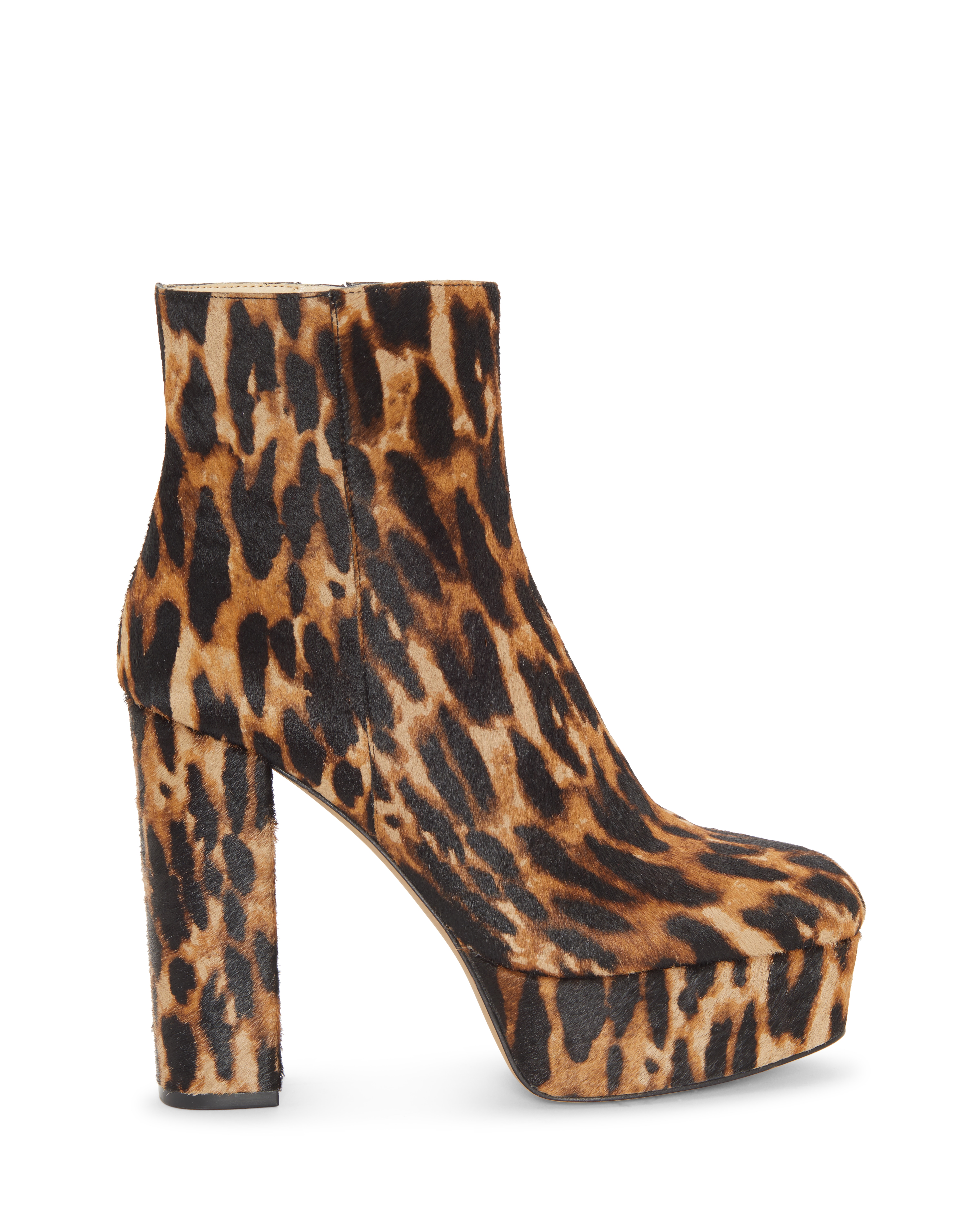 vince camuto leopard ankle boots
