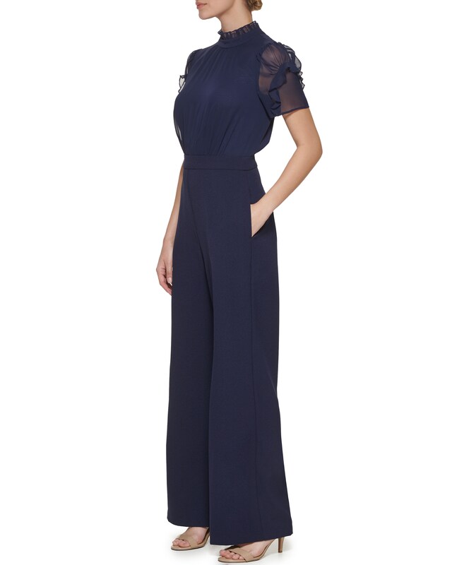Vince Camuto Puff-Sleeve Jumpsuit