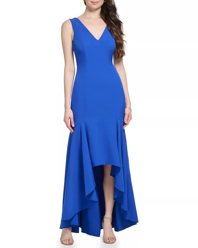 Vince Camuto Fluted-Hem Gown