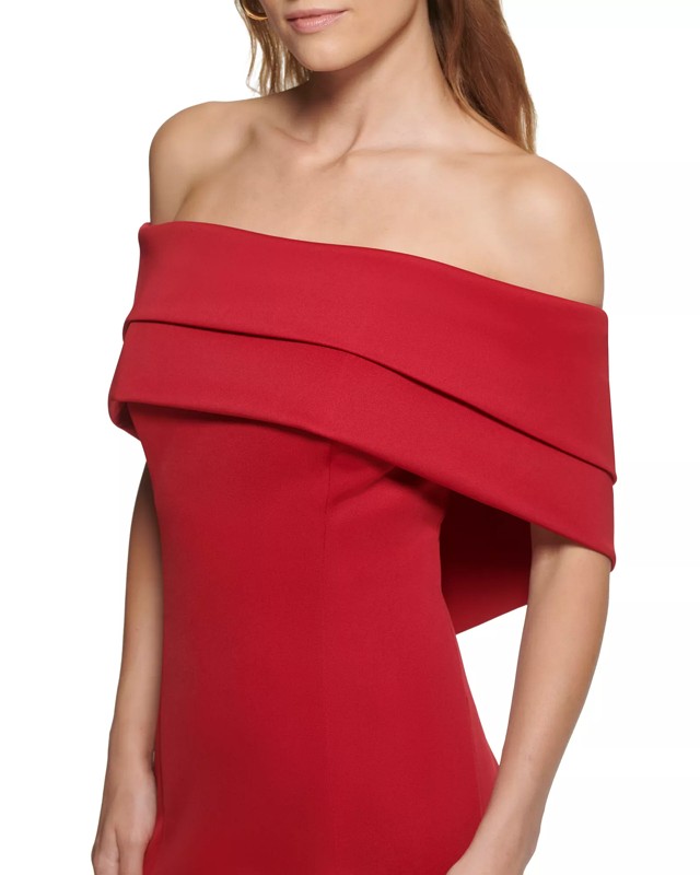 VINCE CAMUTO Ruffled Off The Shoulder Maxi Dress