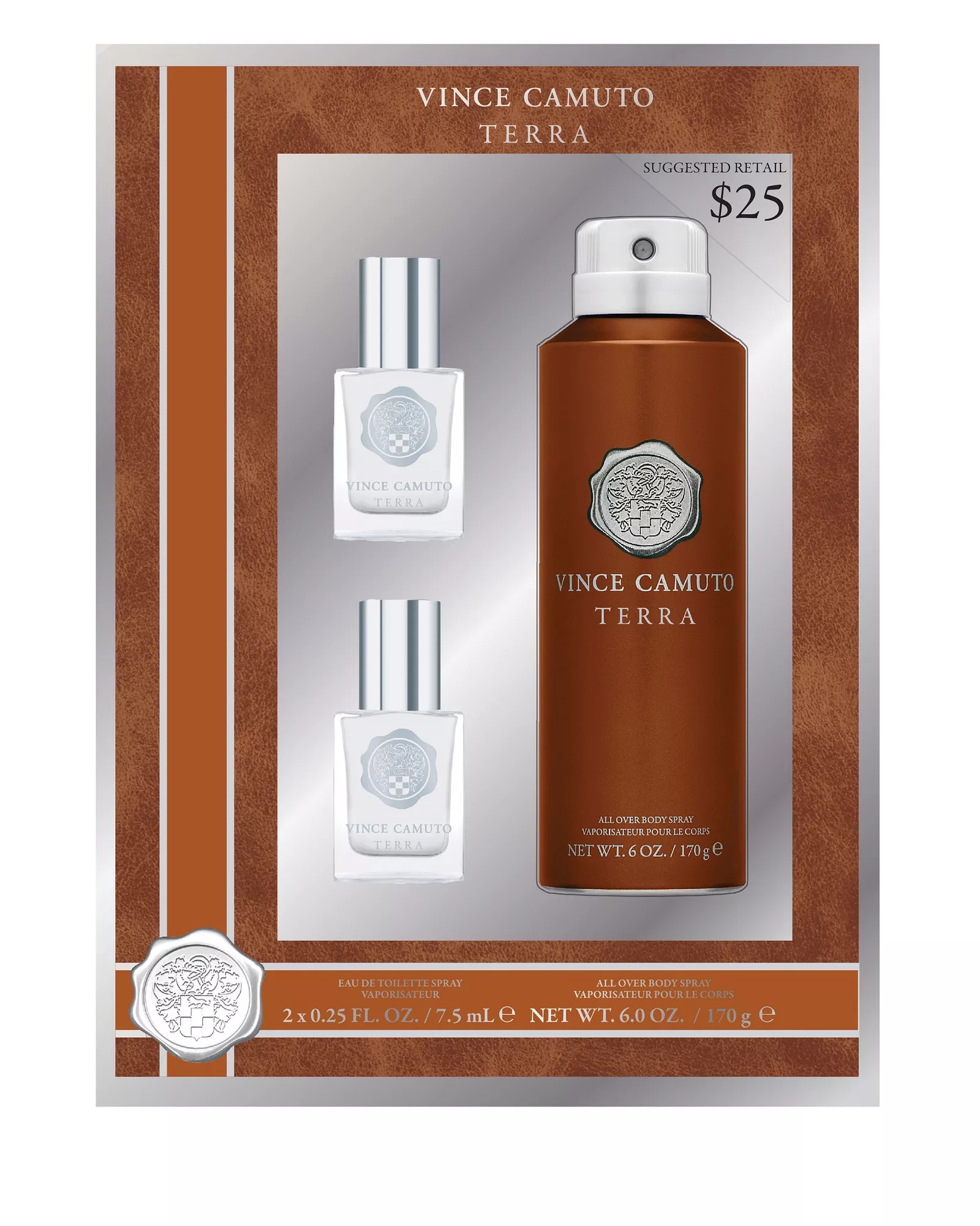 Vince Camuto Terra Extreme 2 PC Set for Men 3.4 oz Cologne and