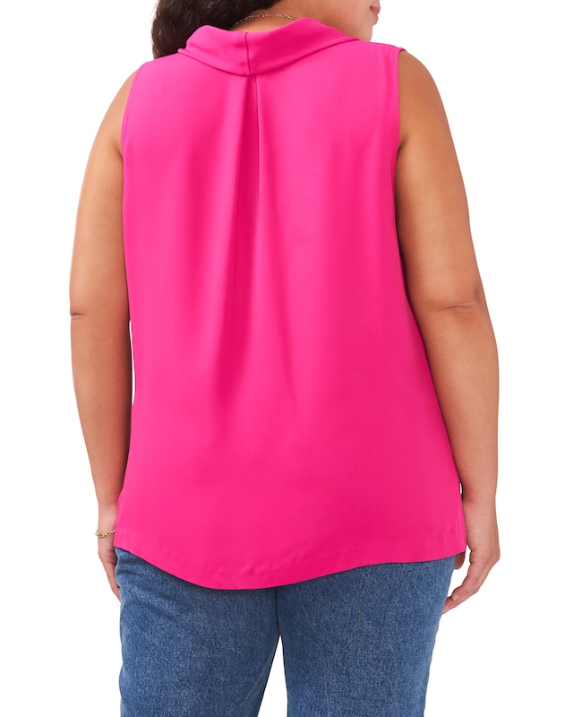 Vince Camuto Sleeveless Cowl-Neck Blouse (Plus Size)