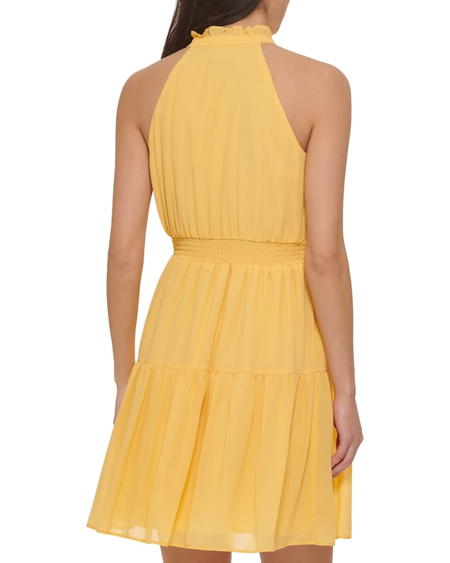 Vince Camuto Smocked Fit-and-flare Dress (Petite)