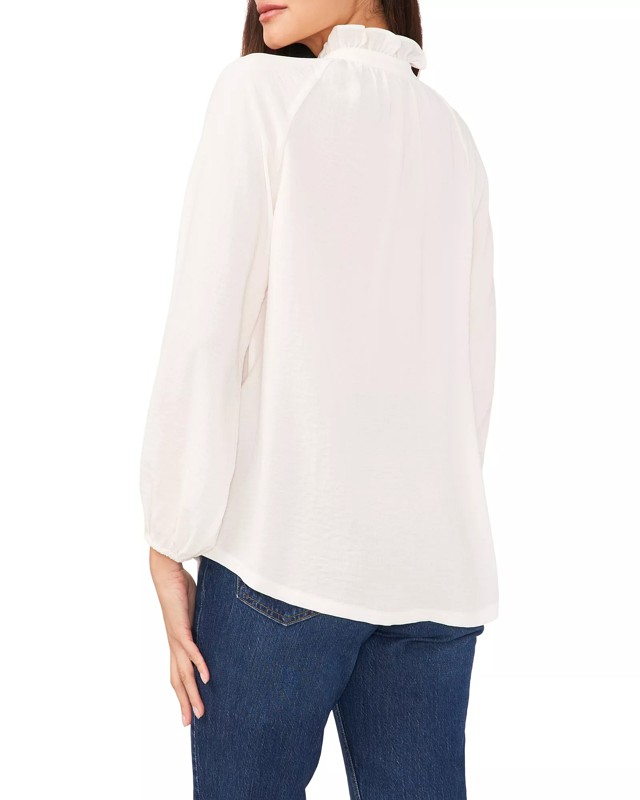 Vince Camuto Pintuck-pleated V-neck Top