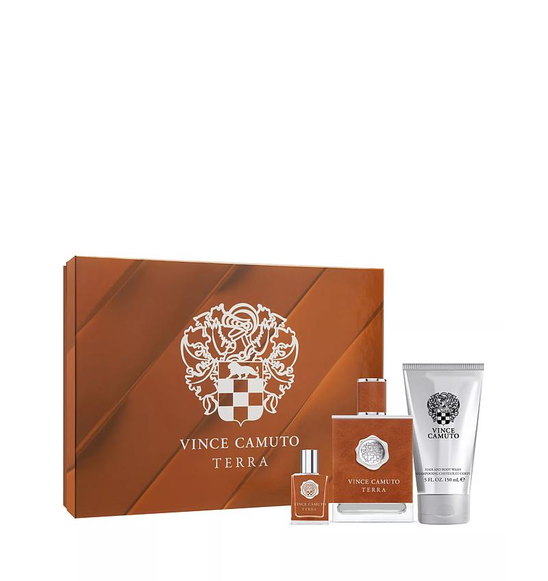 Vince Camuto Men's 3-Pc. Homme Eau de Toilette Gift Set Liquid, Citrus-Fruity, Set, Eau de Toilette, Cologne, Body, Woody, Cleanser