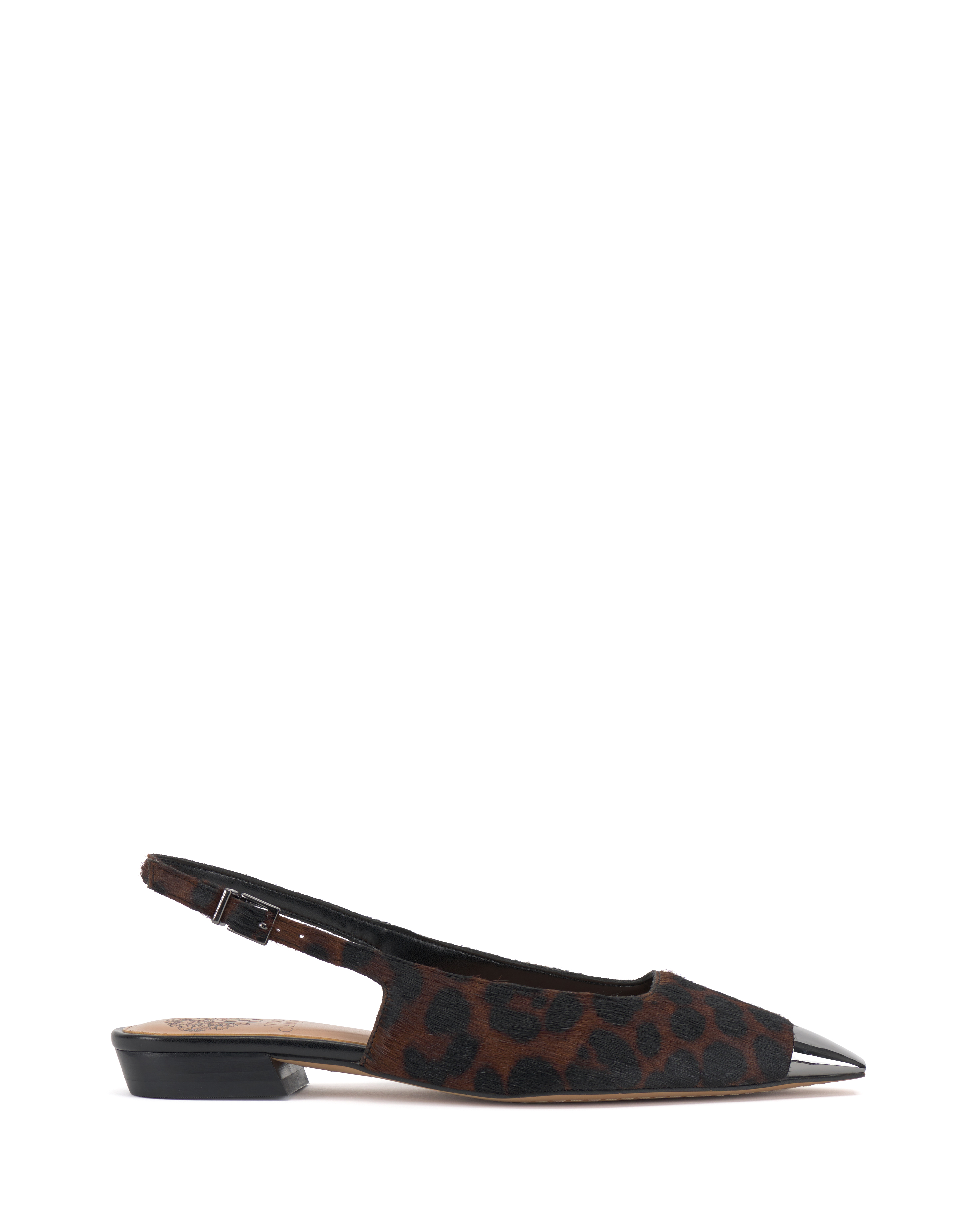 Women's Vince Camuto Sellyn Singback Flats Size 6 Deep Natural Leopard Print