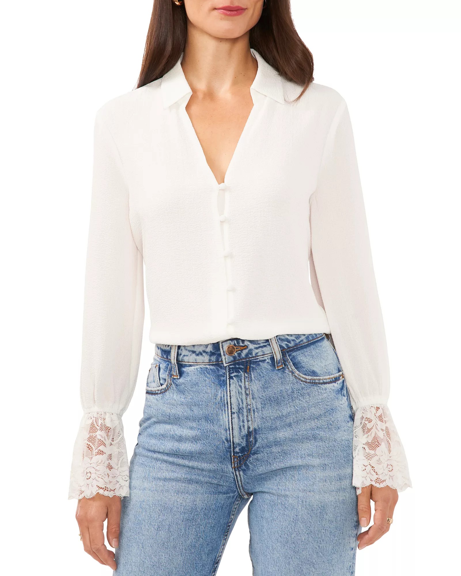 Vince Camuto Long-Sleeve Button-Down Top